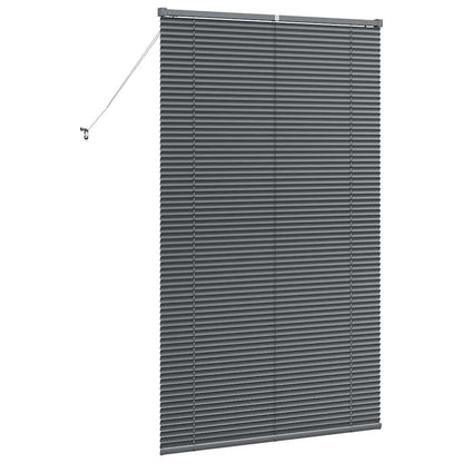 Venetian Blinds Manual Dark Grey 175 x 100 cm Aluminium