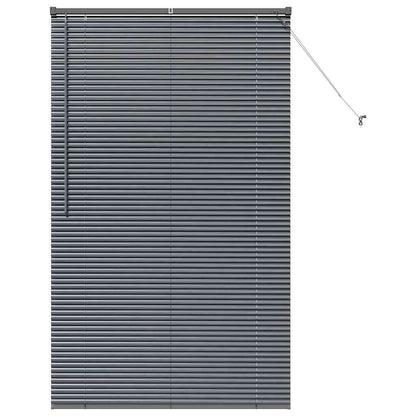 Venetian Blinds Manual Dark Grey 175 x 100 cm Aluminium