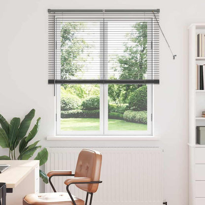 Venetian Blinds Manual Dark Grey 175 x 110 cm Aluminium