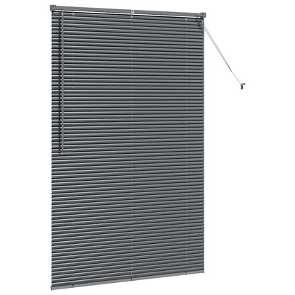 Venetian Blinds Manual Dark Grey 175 x 110 cm Aluminium