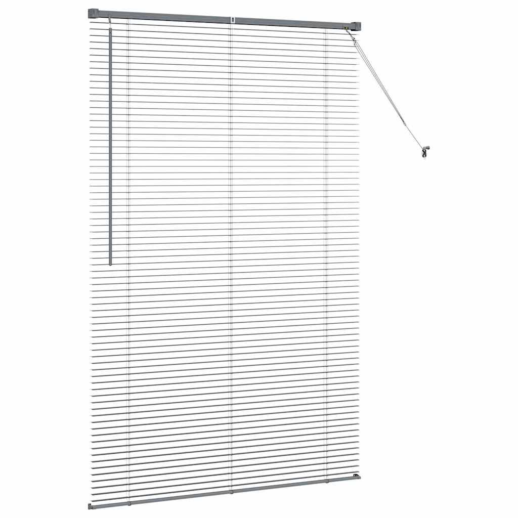 Venetian Blinds Manual Dark Grey 175 x 110 cm Aluminium