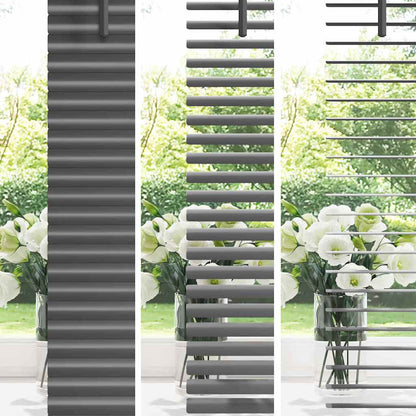 Venetian Blinds Manual Dark Grey 175 x 120 cm Aluminium