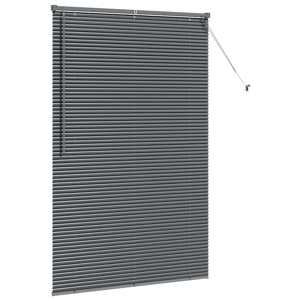 Venetian Blinds Manual Dark Grey 175 x 120 cm Aluminium
