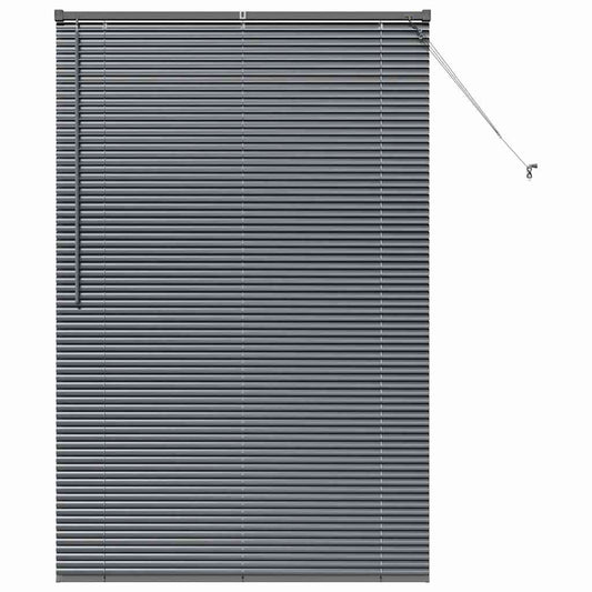 Venetian Blinds Manual Dark Grey 175 x 120 cm Aluminium