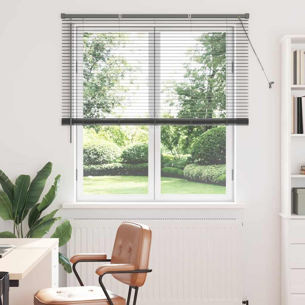 Venetian Blinds Manual Dark Grey 175 x 125 cm Aluminium