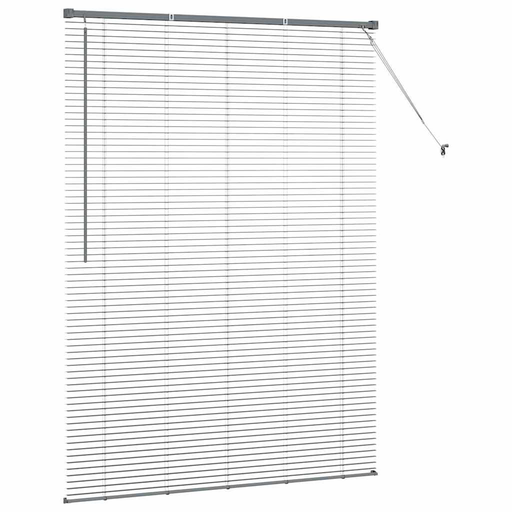 Venetian Blinds Manual Dark Grey 175 x 130 cm Aluminium
