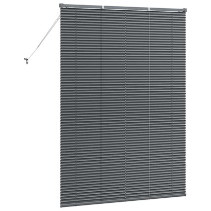 Venetian Blinds Manual Dark Grey 175 x 130 cm Aluminium