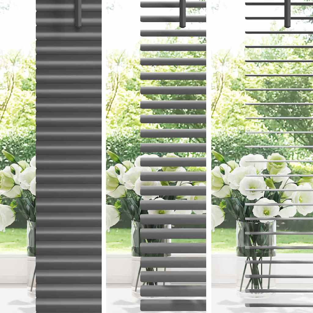 Venetian Blinds Manual Dark Grey 175 x 140 cm Aluminium