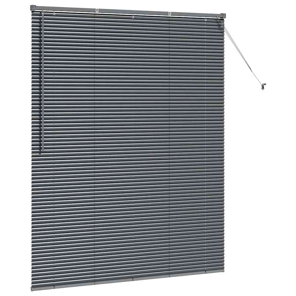 Venetian Blinds Manual Dark Grey 175 x 140 cm Aluminium