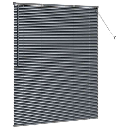 Venetian Blinds Manual Dark Grey 175 x 140 cm Aluminium