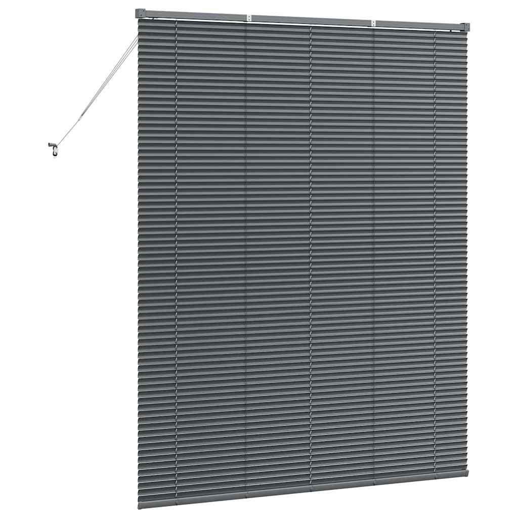Venetian Blinds Manual Dark Grey 175 x 140 cm Aluminium