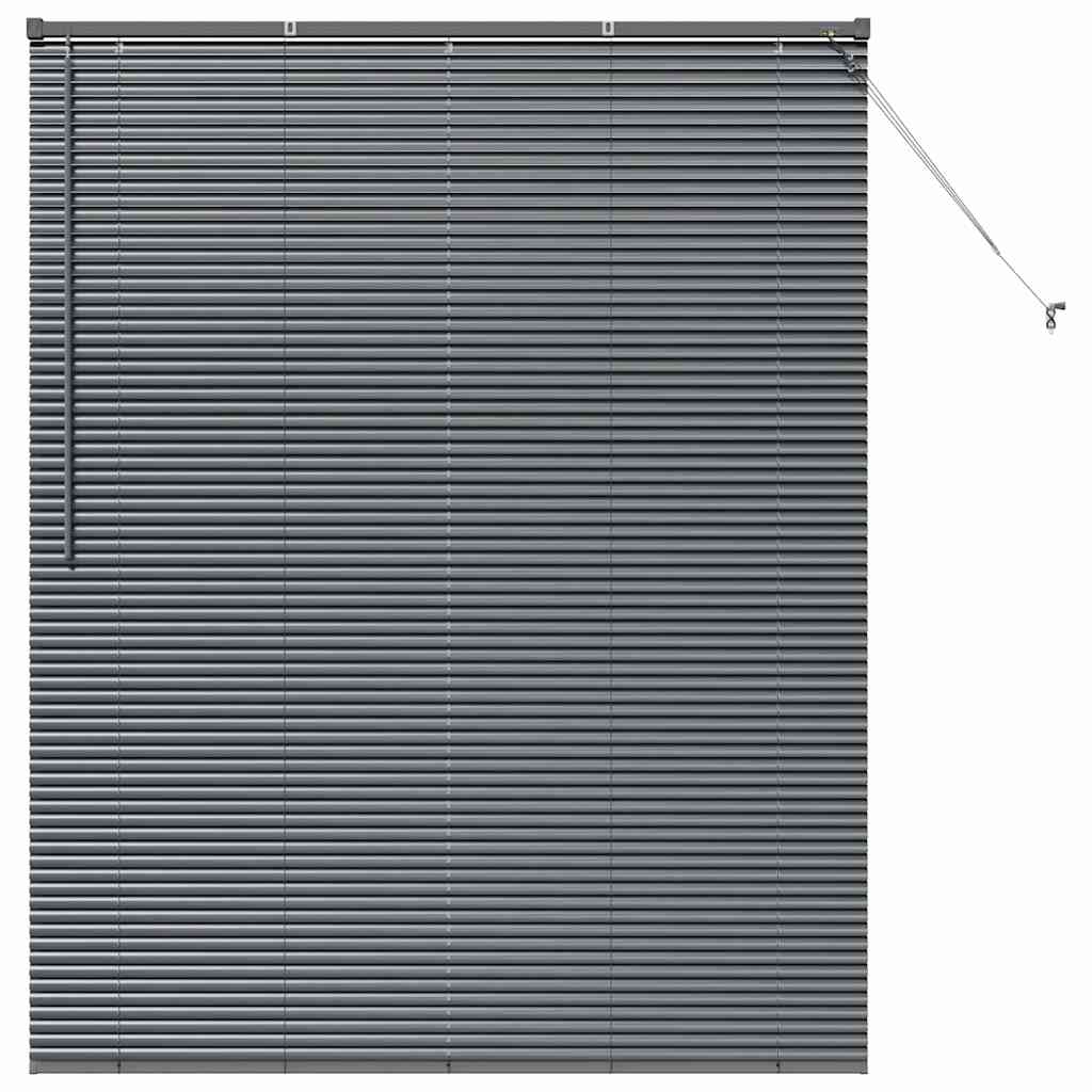 Venetian Blinds Manual Dark Grey 175 x 140 cm Aluminium