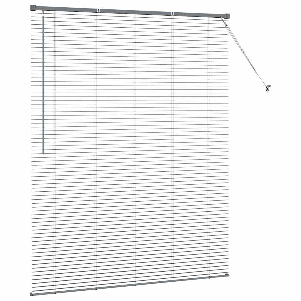 Venetian Blinds Manual Dark Grey 175 x 145 cm Aluminium