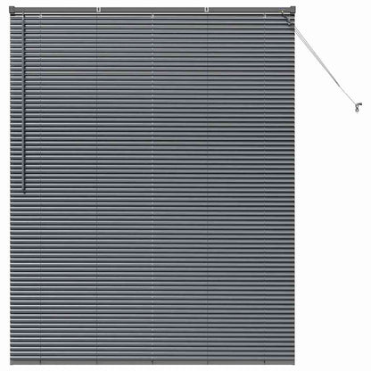 Venetian Blinds Manual Dark Grey 175 x 145 cm Aluminium