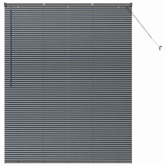 Venetian Blinds Dark Grey 175 x 145 cm Aluminium