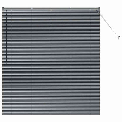 Venetian Blinds Manual Dark Grey 175 x 155 cm Aluminium
