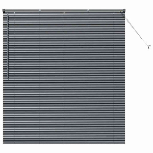 Venetian Blinds Dark Grey 175 x 155 cm Aluminium