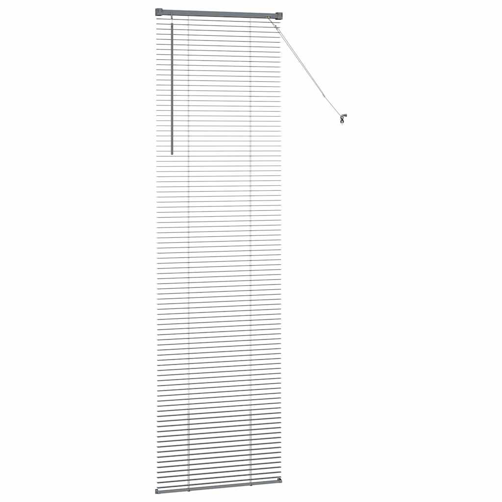 Venetian Blinds Manual Dark Grey 220 x 55 cm Aluminium