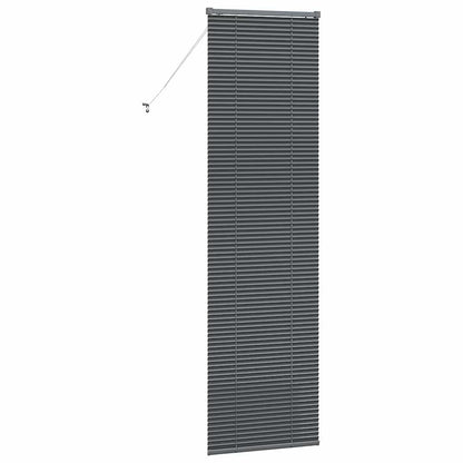 Venetian Blinds Manual Dark Grey 220 x 55 cm Aluminium