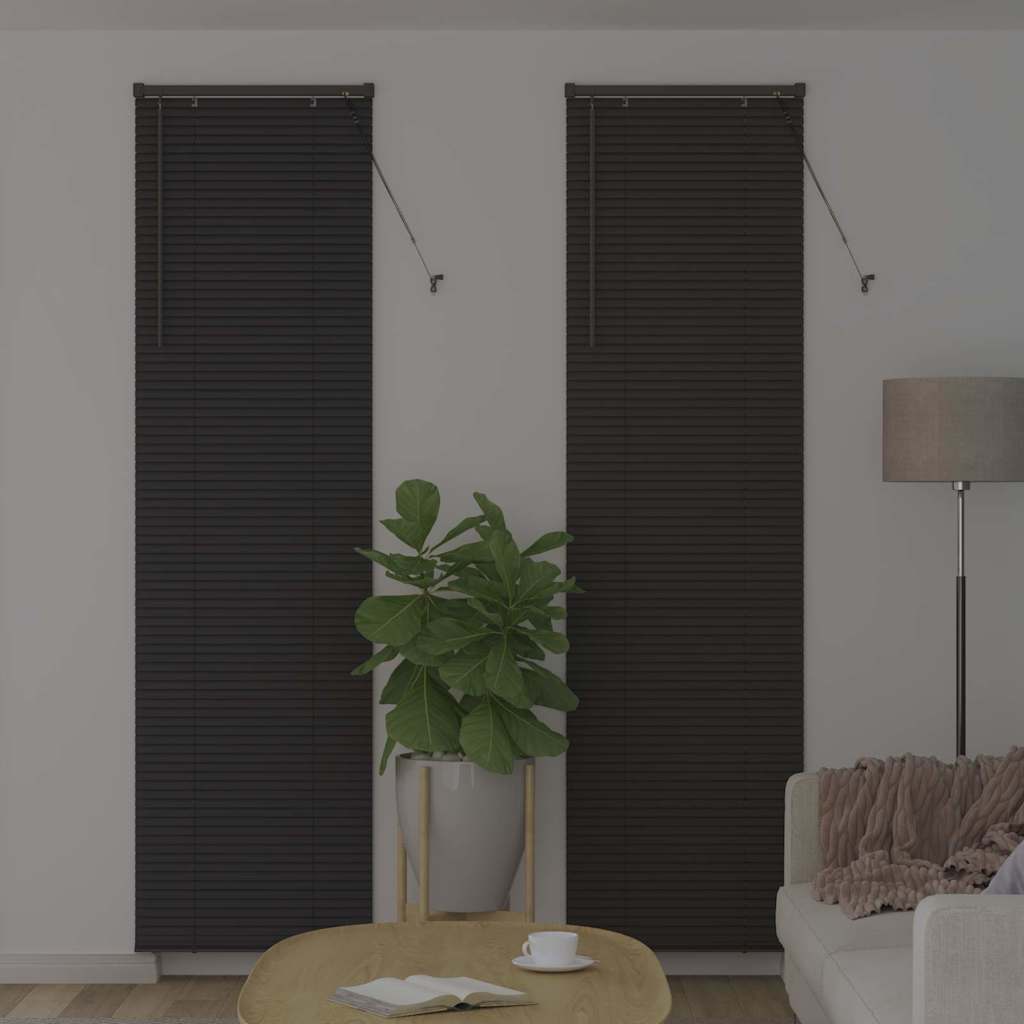 Venetian Blinds Manual Dark Grey 220 x 60 cm Aluminium