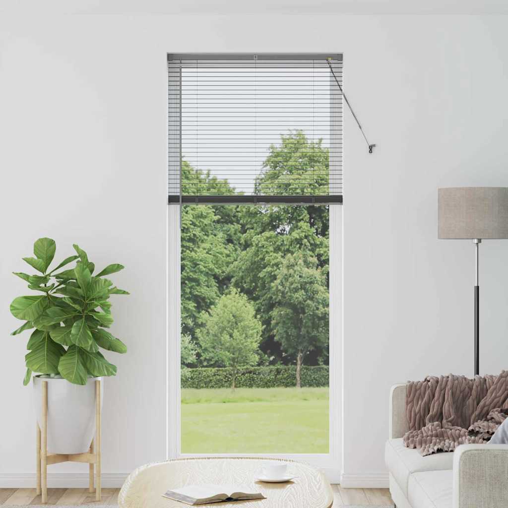 Venetian Blinds Manual Dark Grey 220 x 85 cm Aluminium