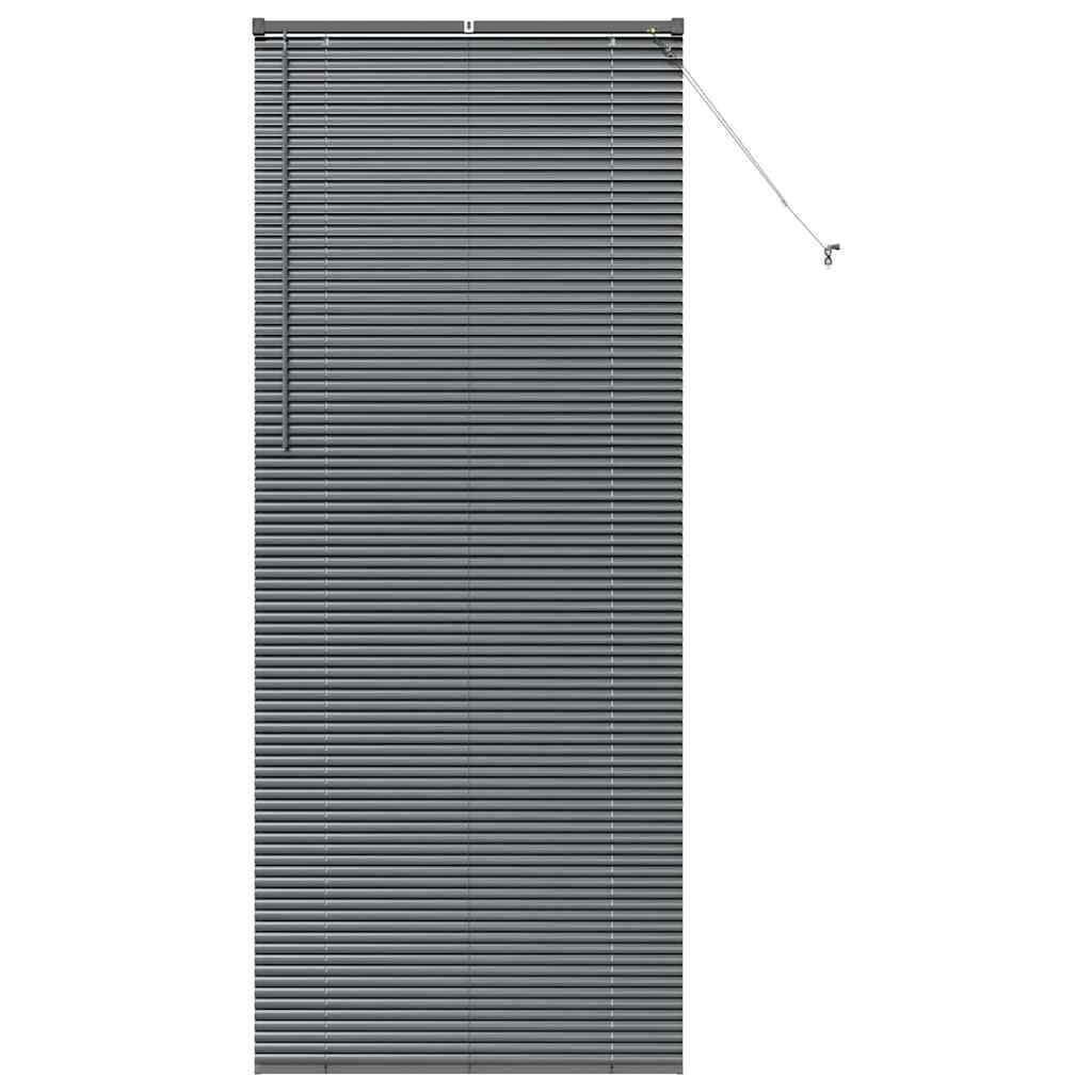 Venetian Blinds Manual Dark Grey 220 x 90 cm Aluminium