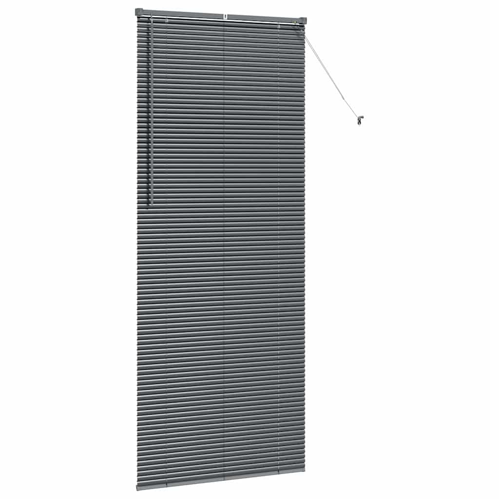 Venetian Blinds Manual Dark Grey 220 x 95 cm Aluminium