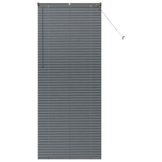 Venetian Blinds Dark Grey 220 x 95 cm Aluminium