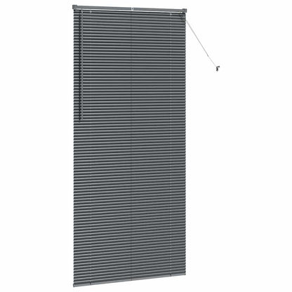 Venetian Blinds Manual Dark Grey 220 x 105 cm Aluminium