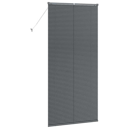 Venetian Blinds Manual Dark Grey 220 x 105 cm Aluminium