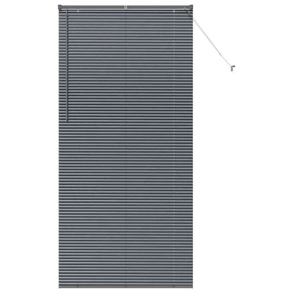 Venetian Blinds Manual Dark Grey 220 x 105 cm Aluminium
