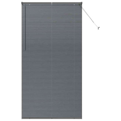 Venetian Blinds Manual Dark Grey 220 x 110 cm Aluminium