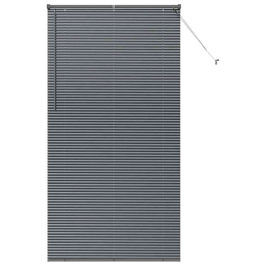 Venetian Blinds Dark Grey 220 x 110 cm Aluminium