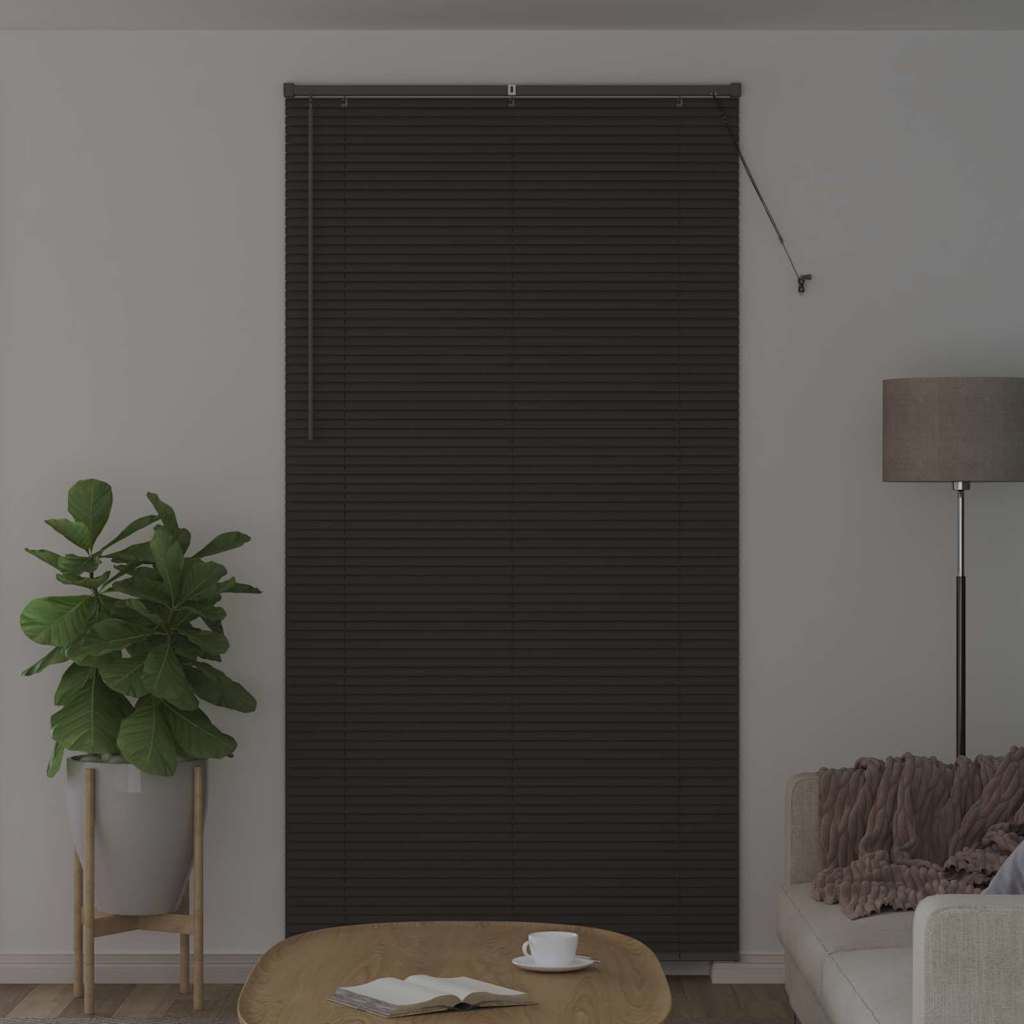 Venetian Blind Dark Grey 220 x 115 cm 25 mm Aluminium
