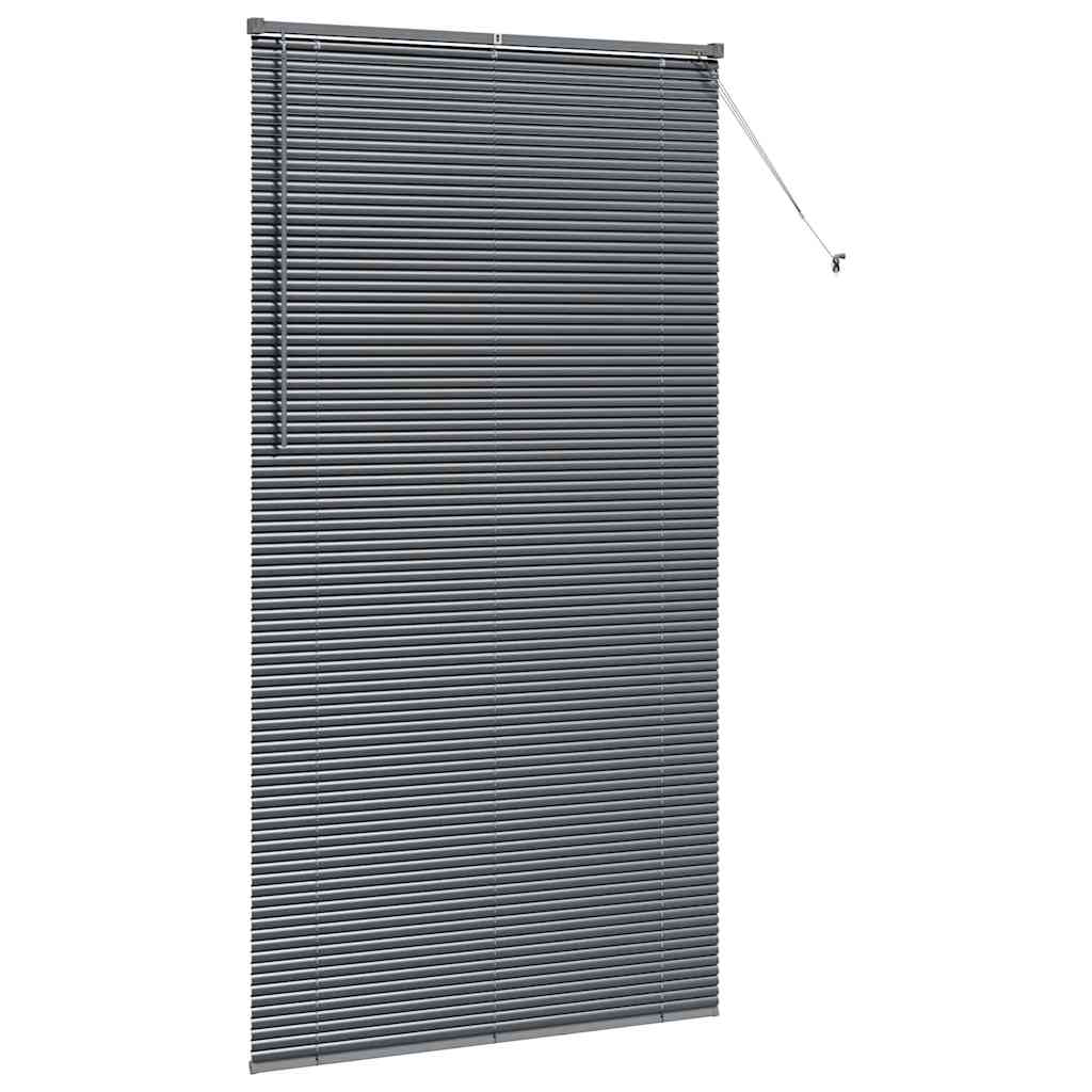 Venetian Blind Dark Grey 220 x 115 cm 25 mm Aluminium