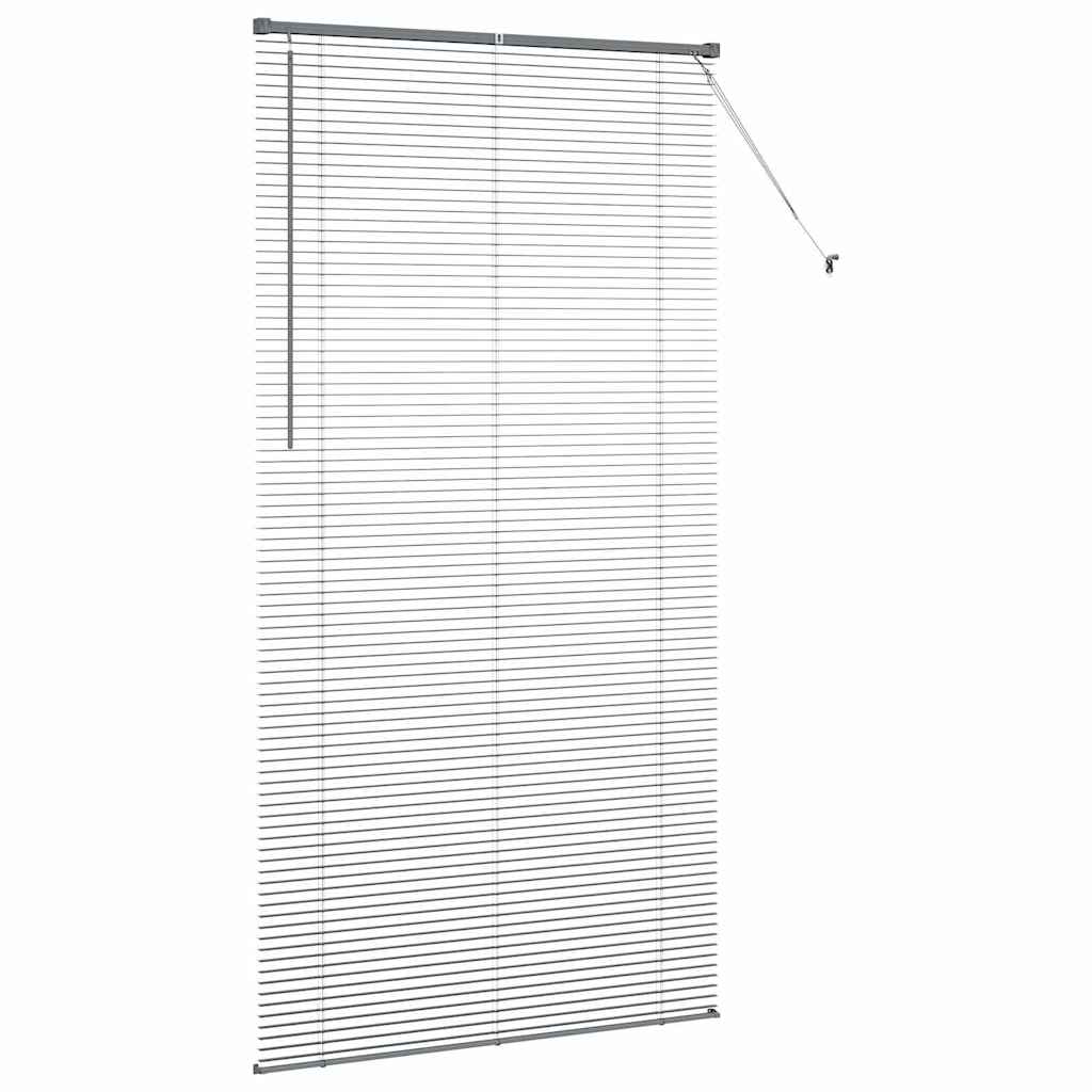Venetian Blind Dark Grey 220 x 115 cm 25 mm Aluminium