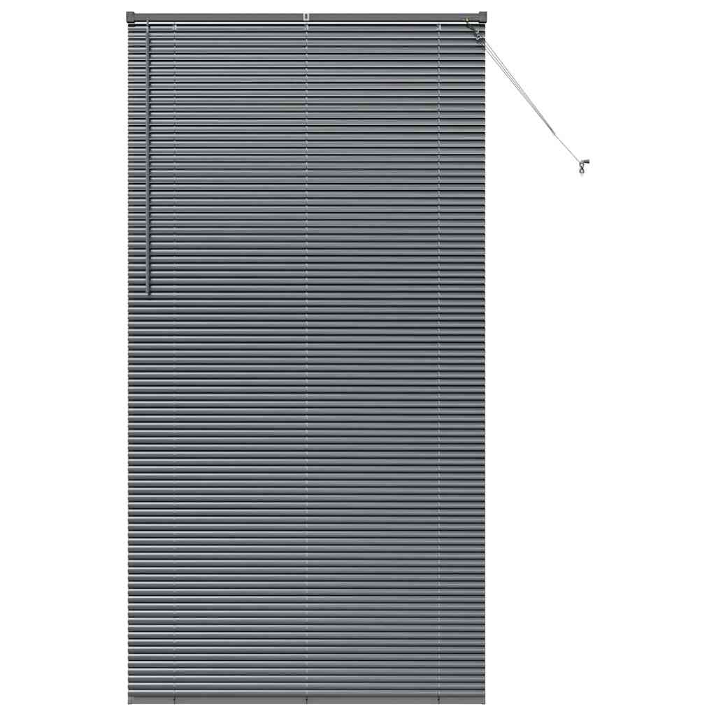 Venetian Blind Dark Grey 220 x 115 cm 25 mm Aluminium