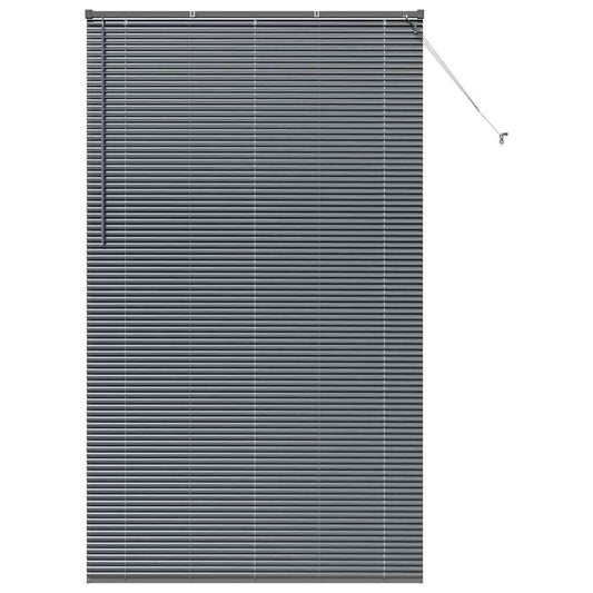 Venetian Blinds Dark Grey 220 x 135 cm Aluminium
