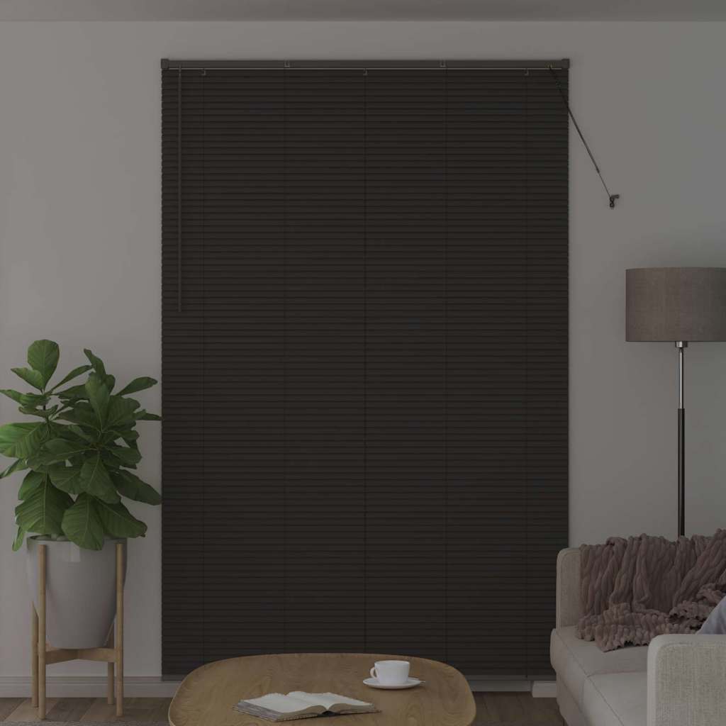 Venetian Blinds Manual Dark Grey 220 x 140 cm Aluminium