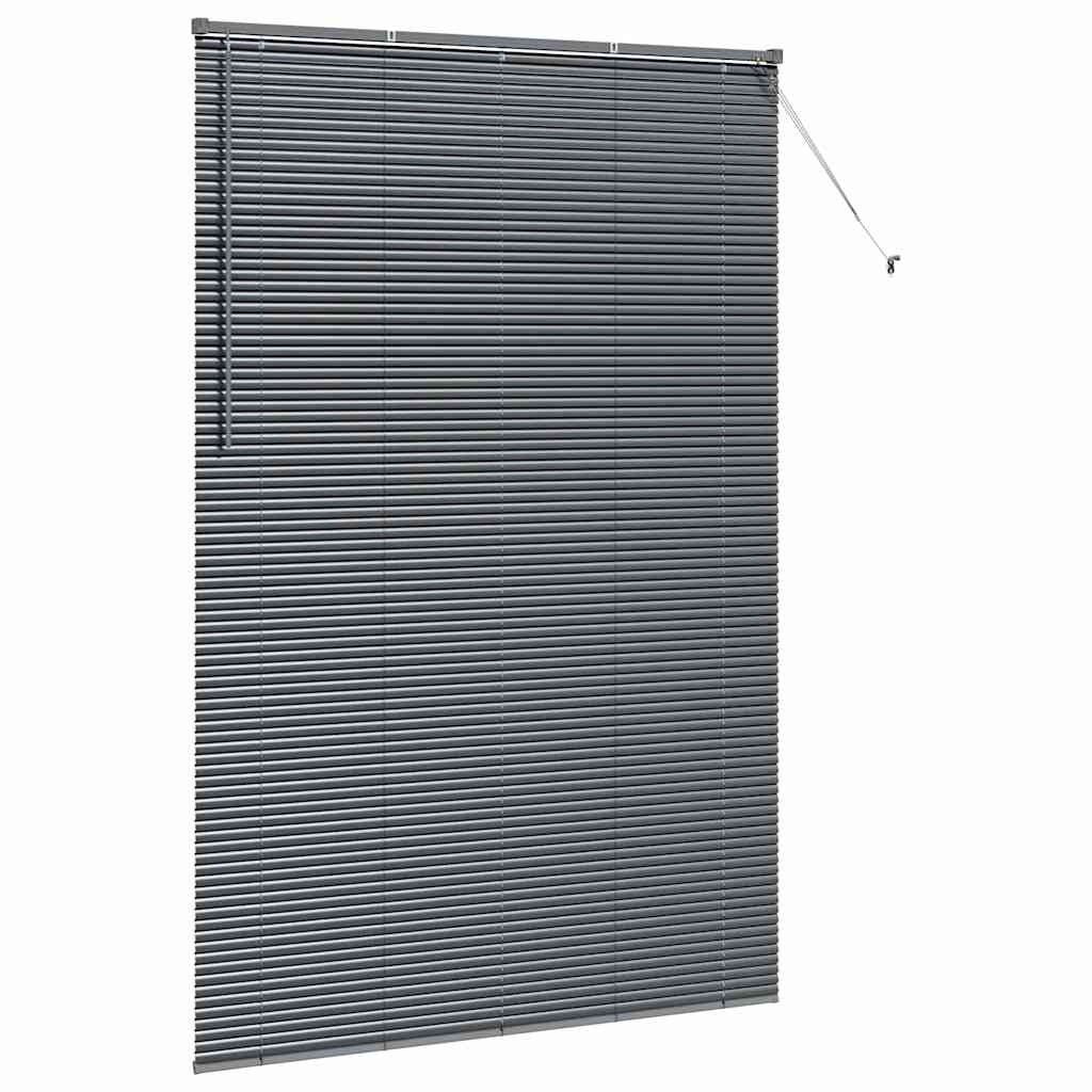 Venetian Blinds Manual Dark Grey 220 x 140 cm Aluminium