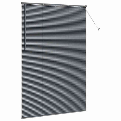 Venetian Blinds Manual Dark Grey 220 x 140 cm Aluminium