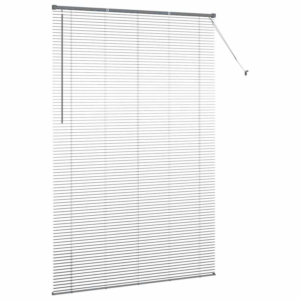 Venetian Blinds Manual Dark Grey 220 x 140 cm Aluminium