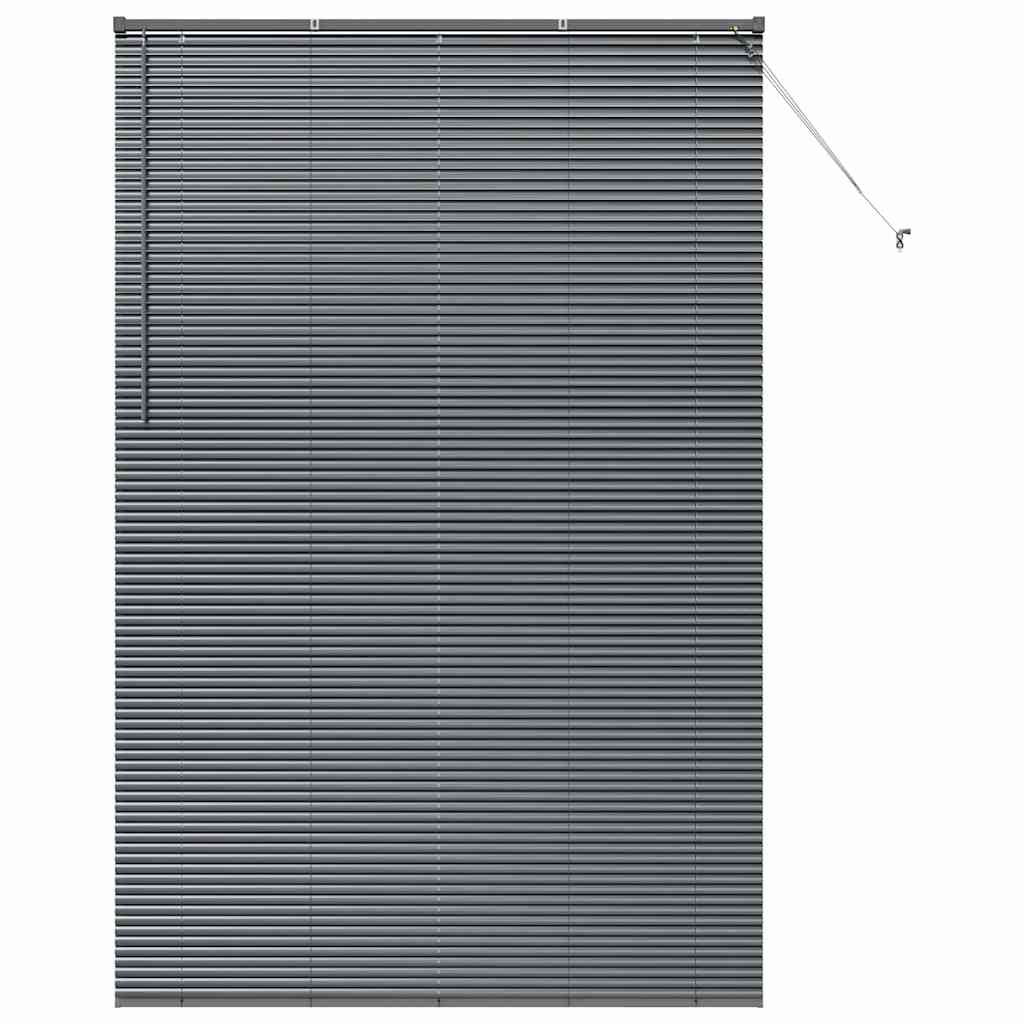 Venetian Blinds Manual Dark Grey 220 x 140 cm Aluminium