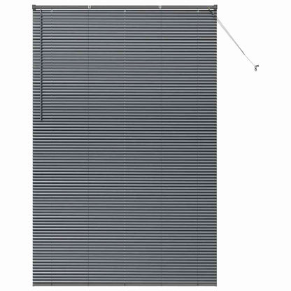 Venetian Blinds Manual Dark Grey 220 x 140 cm Aluminium