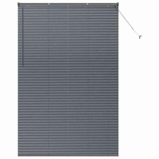 Venetian Blinds Dark Grey 220 x 145 cm Aluminium