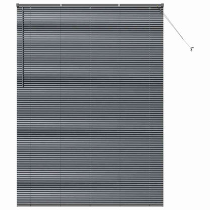 Venetian Blinds Manual Dark Grey 220 x 155 cm Aluminium