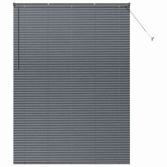 Venetian Blinds Dark Grey 220 x 155 cm Aluminium