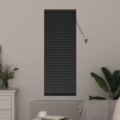 Venetian Blinds Height Adjustable Black 130 x 40 cm Aluminium