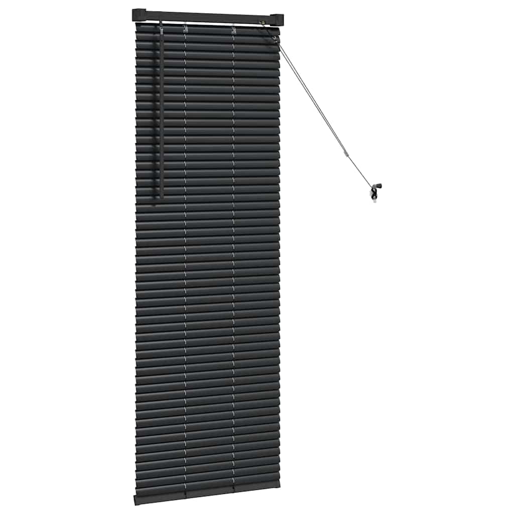 Venetian Blinds Height Adjustable Black 130 x 40 cm Aluminium
