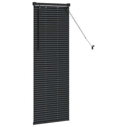 Venetian Blinds Height Adjustable Black 130 x 40 cm Aluminium